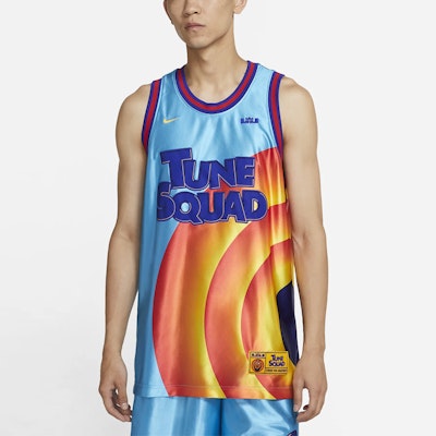 Nike LeBron x Space Jam Tune Squad Jersey 'Light Blue Fury' Shop Nike LeBron x Space Jam Tune Squad Jersey 'Light Blue Fury'