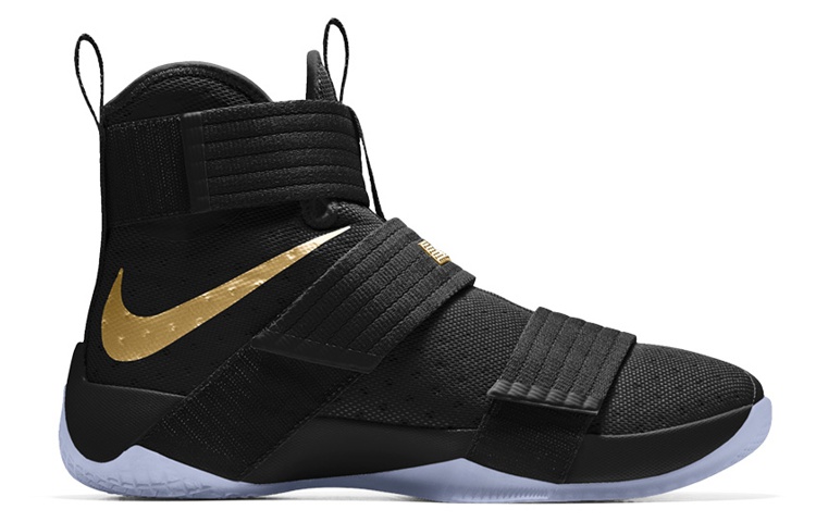 Order Nike LeBron Zoom Soldier 10 Negro Oro (Nike iD) 885682-991/885682-993