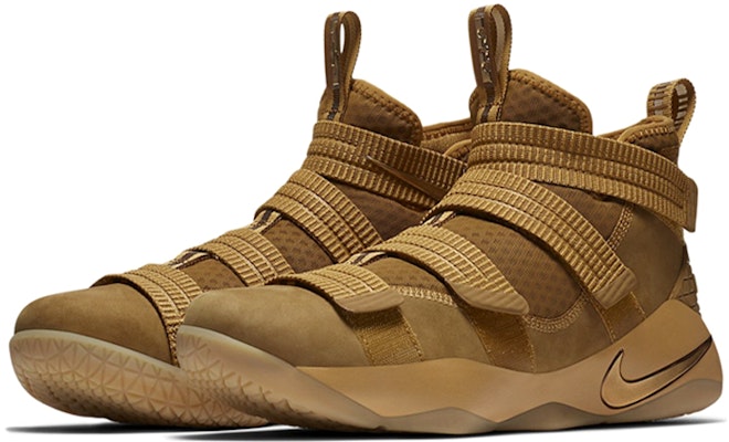 耐克 LeBron Zoom Soldier 11 麦穗色篮球鞋 897646-700 Lookbook 耐克 LeBron Zoom Soldier 11 麦穗色篮球鞋 897646-700