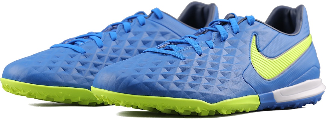 Nike Tiempo Legend 8 Pro TF Turf Artificial 'Blue Dark Yellow' AT6136-474 Lookbook Nike Tiempo Legend 8 Pro TF Turf Artificial 'Blue Dark Yellow' AT6136-474