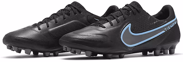 Shop Nike Tiempo Legend 9 Elite AG Pro 減震防滑 低筒足球鞋 男女款 黑色