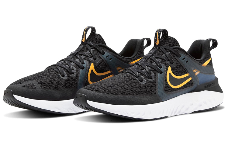 Lookbook 耐克传奇React 2黑橙色跑鞋 AT1368-009