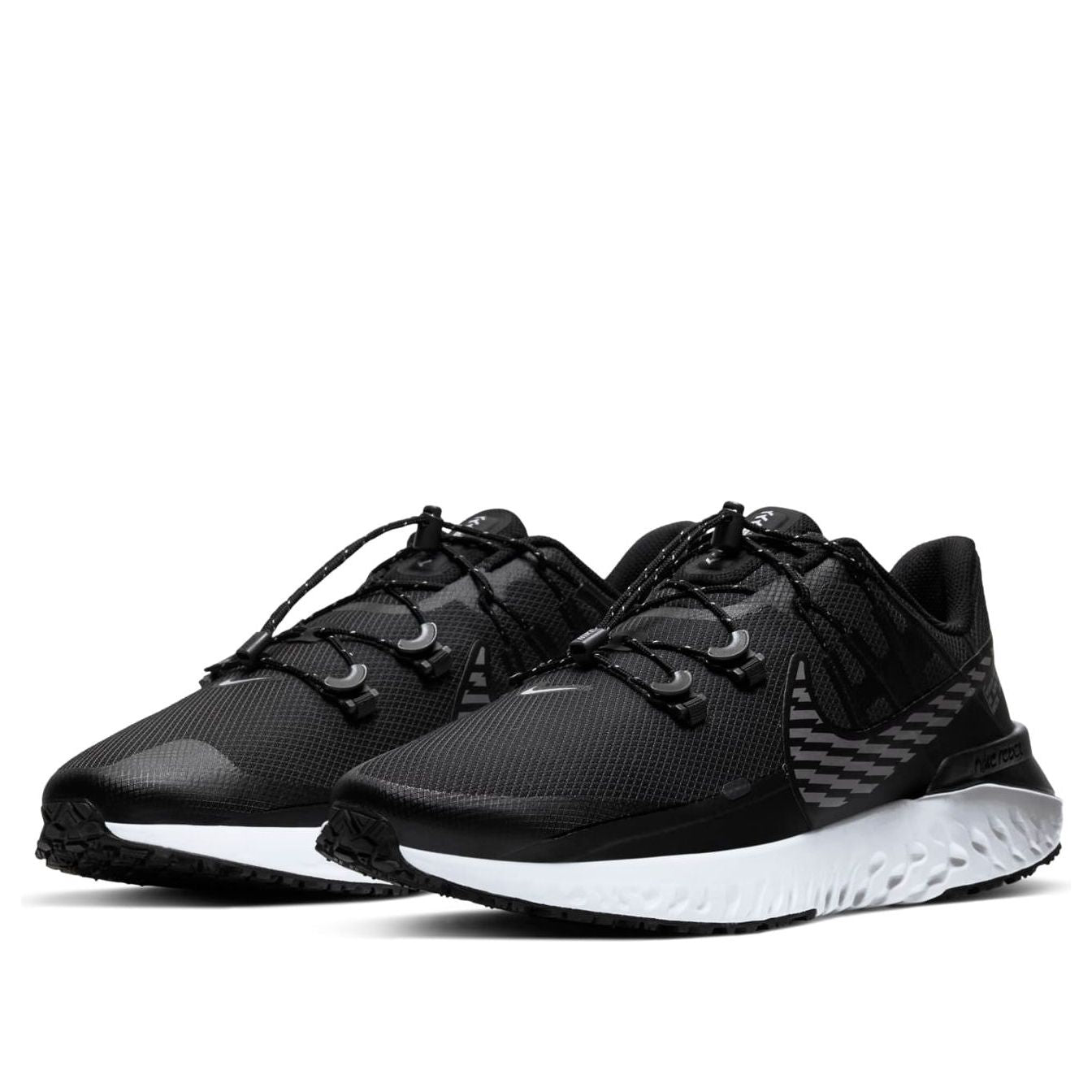 Lookbook ナイキ レジェンド リアクト 3 シールド (黒/ダークグレー) CU3864-001