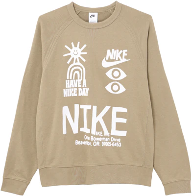 Nike Letter Logo Retro Sweatshirt Khaki Pullover Cetakan DQ4170-247 Buy Nike Letter Logo Retro Sweatshirt Khaki Pullover Cetakan DQ4170-247
