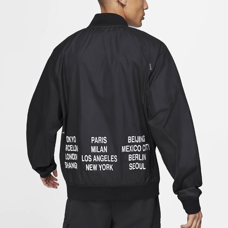 Details for Nike Letter Logo Printed Woven Casual Jacket Black DA0648-010