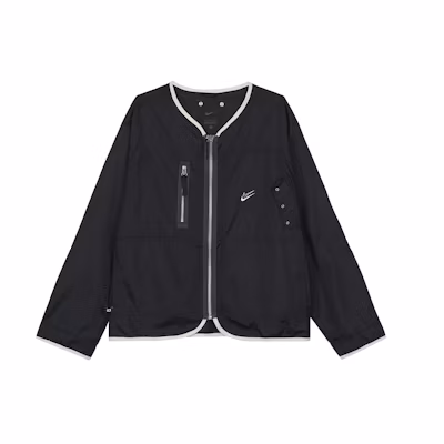 Nike Letter Pattern Zip V-Neck Jacket Black DX0336-010