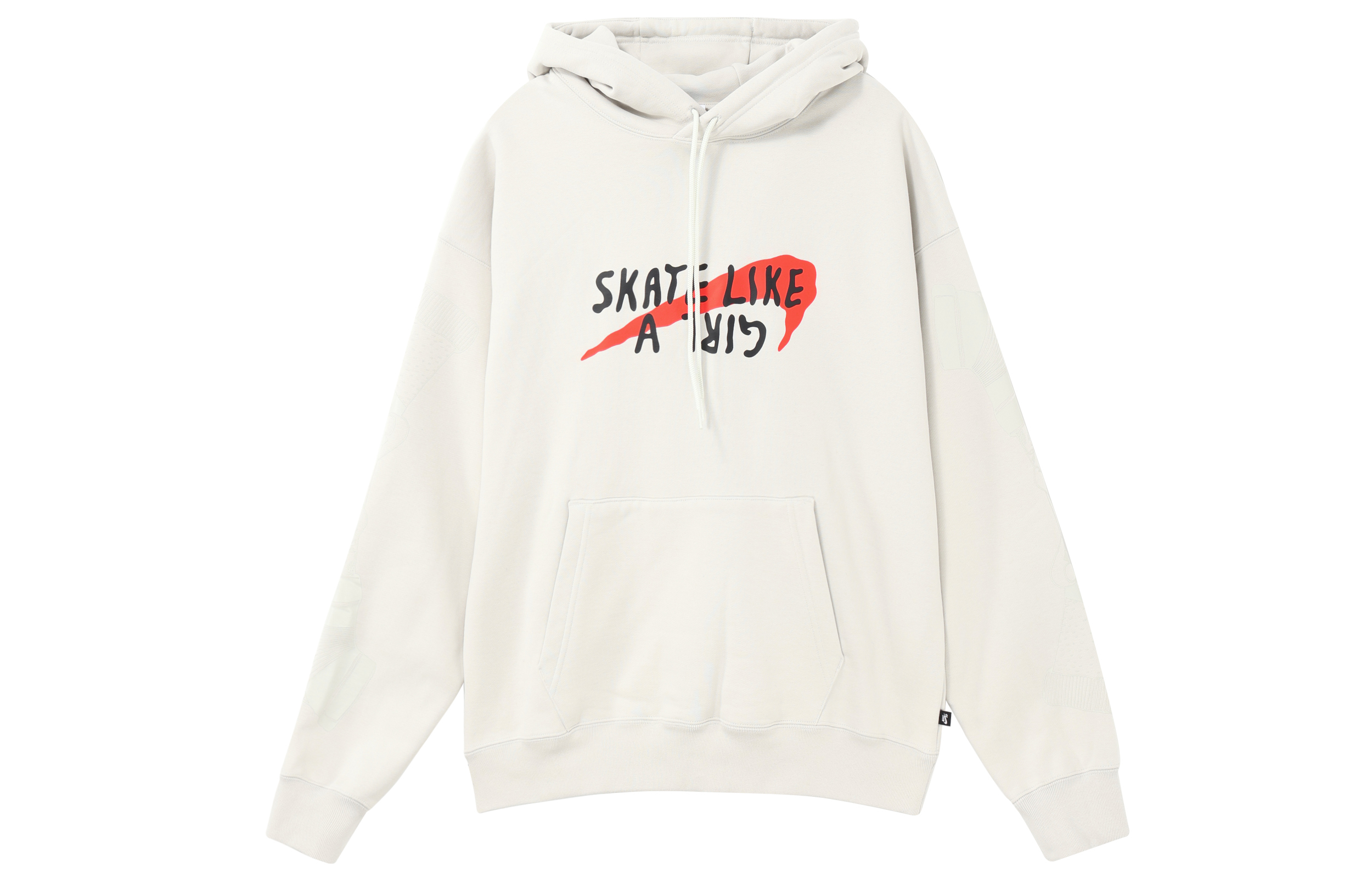 Nike Letter Print Hoodie Pullover Sweatshirt Unisex Light Bone Color DQ7305-072 圖 2