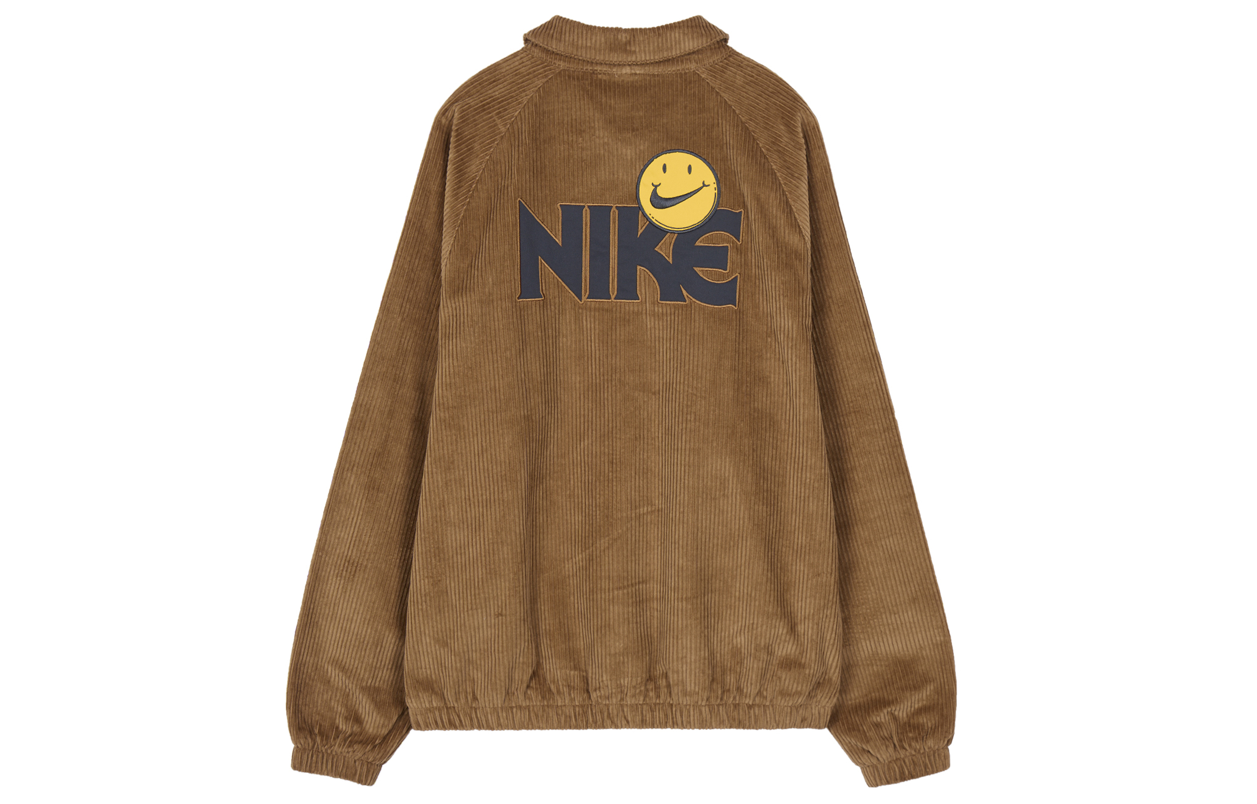 Lookbook 耐克字母印花翻领休闲夹克 - 驼色 FZ5737-281