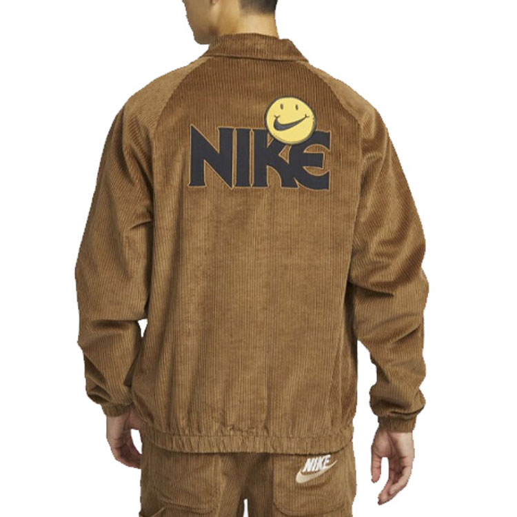 Purchase 耐克字母印花翻领休闲夹克 - 驼色 FZ5737-281