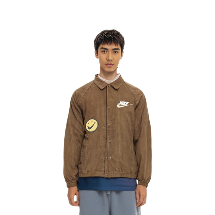 Details for 耐克字母印花翻领休闲夹克 - 驼色 FZ5737-281