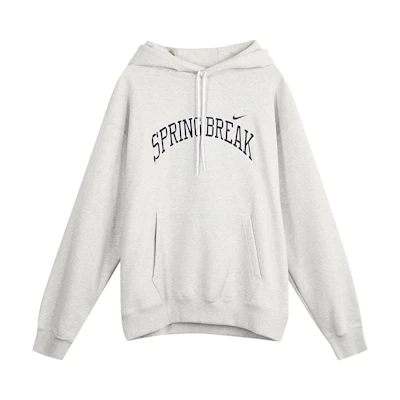 Nike Letter Print Vintage Hoodie Grey Color DV9051-050