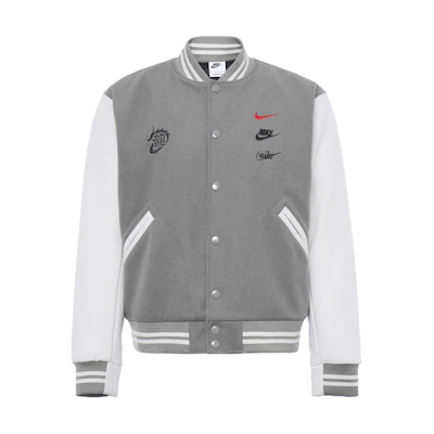 Nike Letter Print Woven Jacket Gray Casual Sportswear FZ6372-029