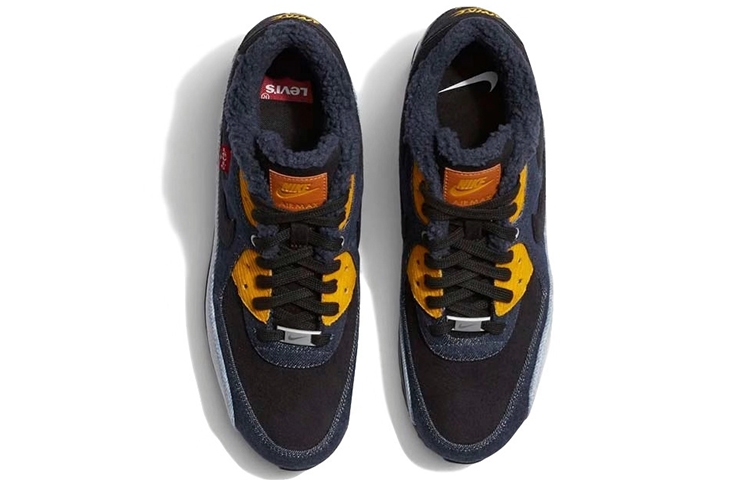 Shop Levis/李維斯 x Nike Air Max 90 低筒 跑步鞋 男女皆宜 牛仔款