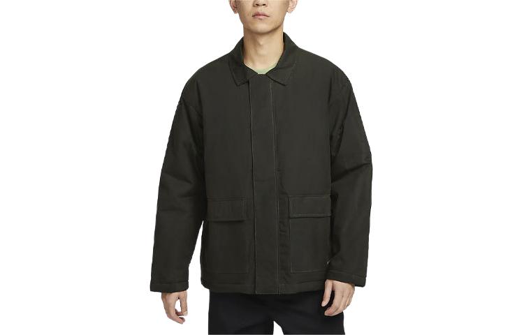 Nike Life  Khaki Green Utility Zip-Up Long Sleeve Jacket. FN3131-325