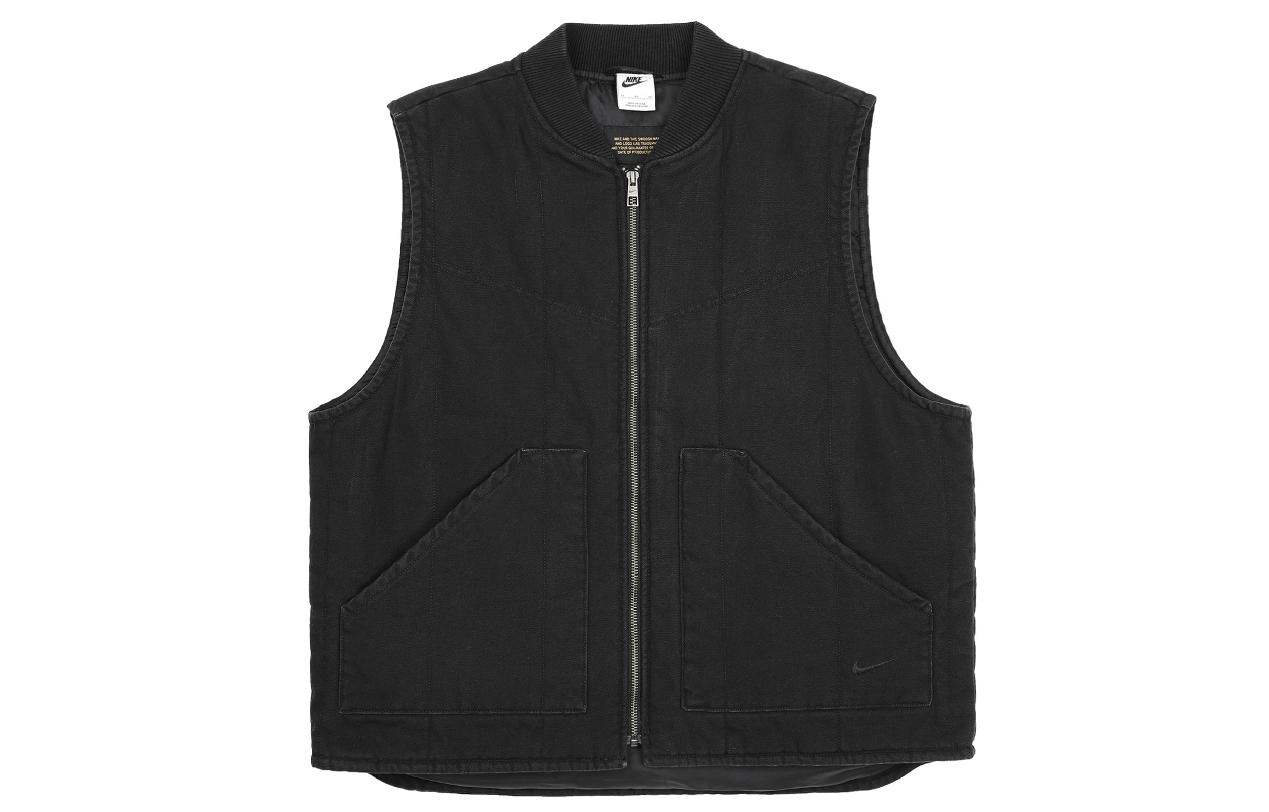 Nike Life Black Sleeveless Zip Casual Vest FQ1862-010