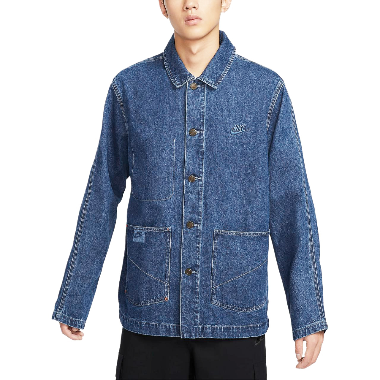 Shop 나이키 라이프 블루 데님 긴팔 재킷 HQ1469-441