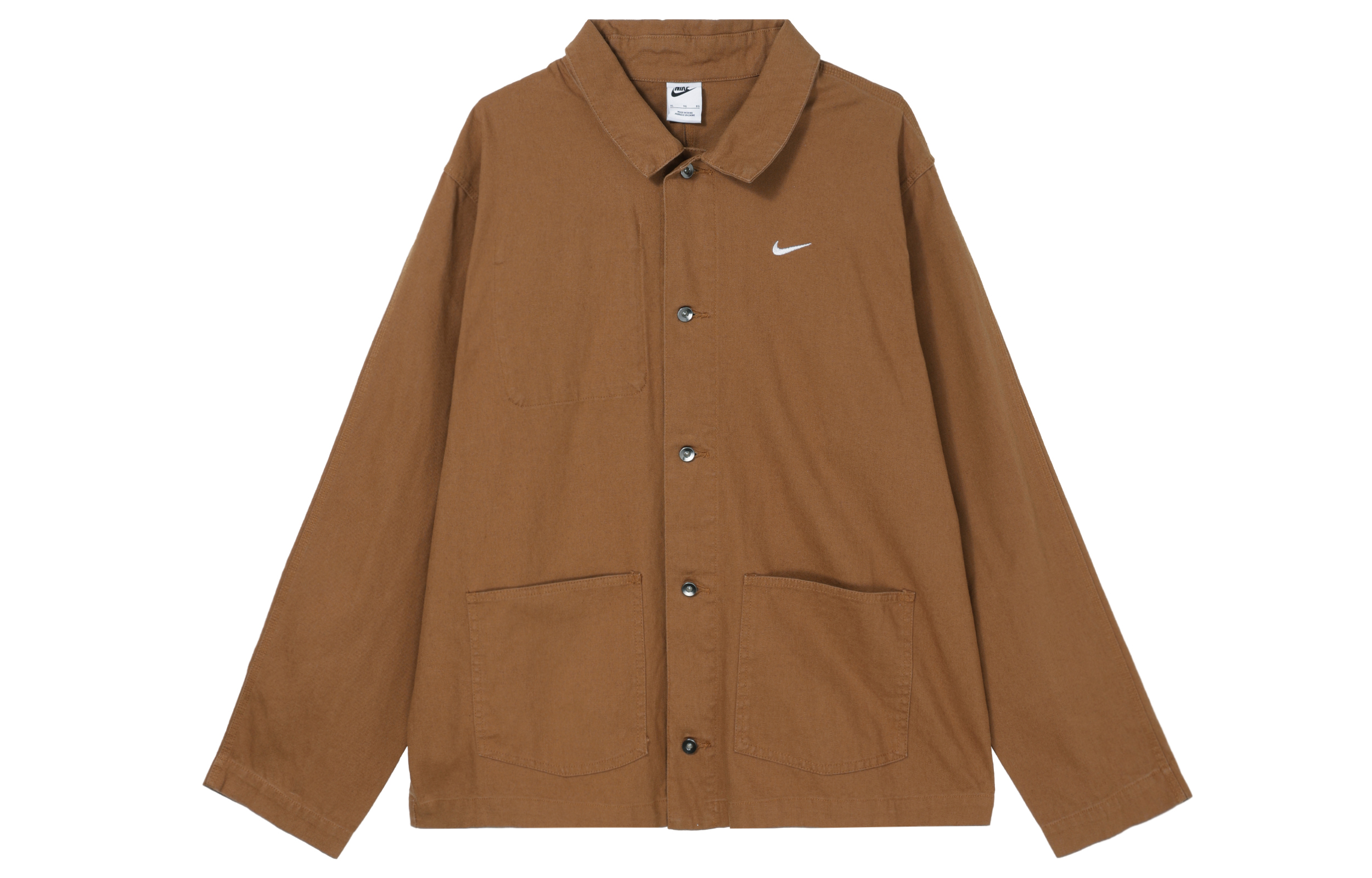 Nike Life Men’s Malt Brown Pocket Polo Shirt Jacket DQ5185-270