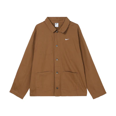 Nike Life Men’s Malt Brown Pocket Polo Shirt Jacket DQ5185-270