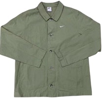 Nike Life Plain Pocket Polo-Collar Jacket - Olive Green DQ5185-386 Nike Life Plain Pocket Polo-Collar Jacket - Olive Green DQ5185-386