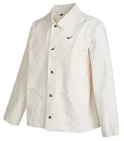 Nike Life White Solid Pocket Polo-style Jacket Shirt DQ5185-030 Nike Life White Solid Pocket Polo-style Jacket Shirt DQ5185-030