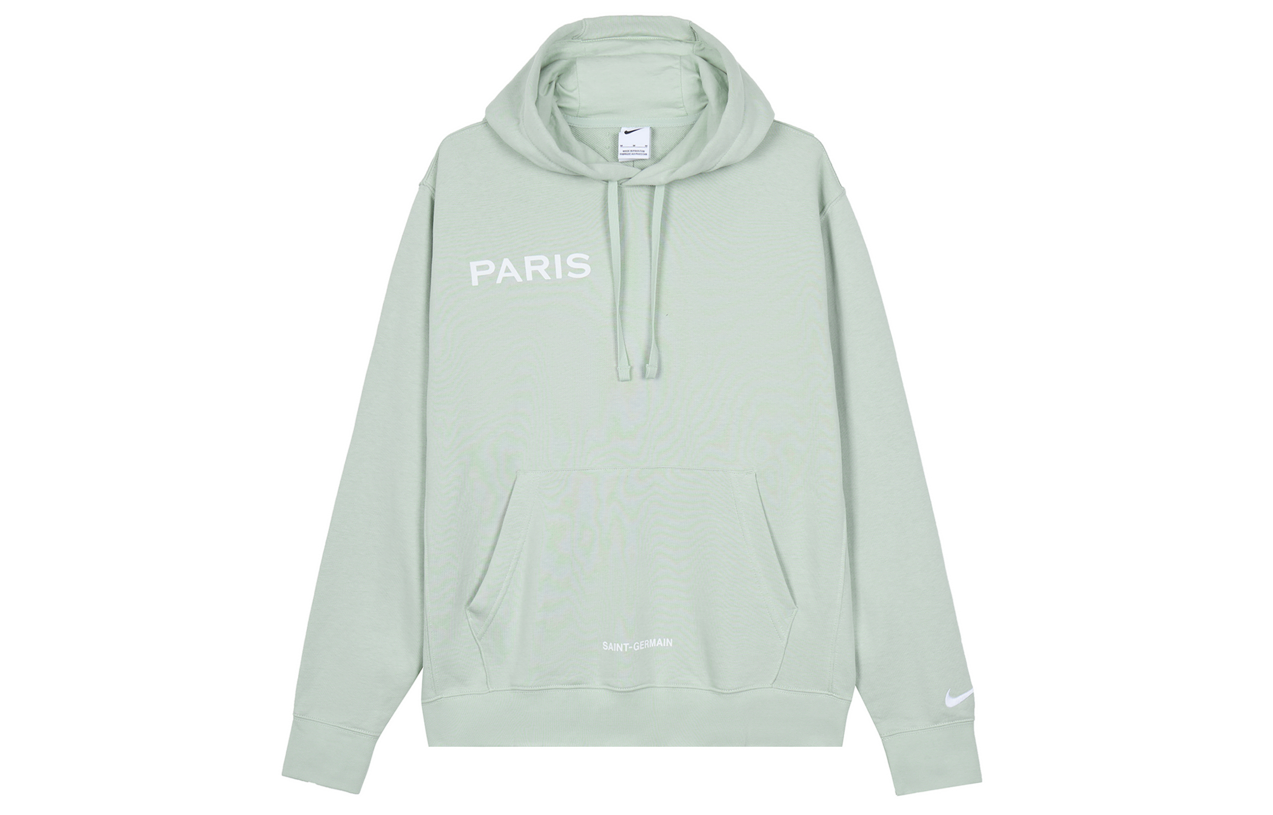 Nike Light Green Hoodie with Kangaroo Pocket and Logo Print DN1317-017