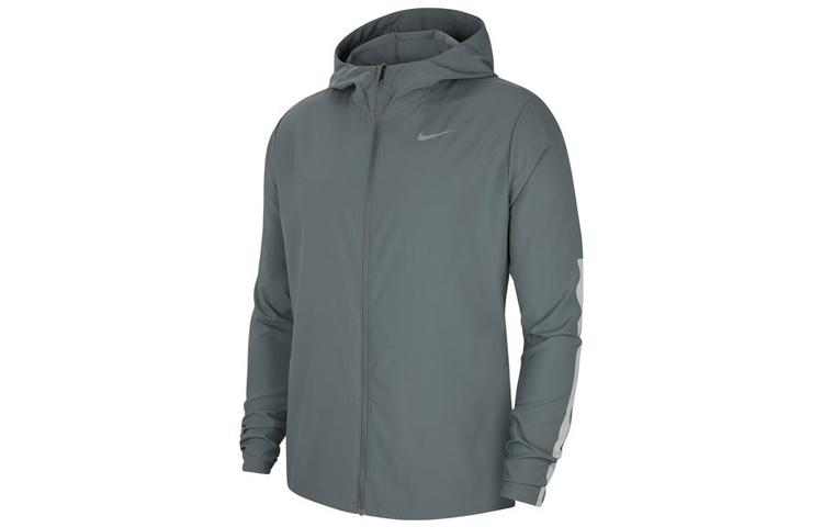 Nike Lightweight Quick-Dry Running Jacket Smoke Gray Long Sleeve CU5354-084