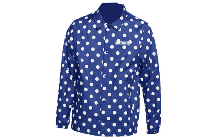 Nike Lightweight Windproof Breathable Polka Dot Jacket - Blue CQ8924-480