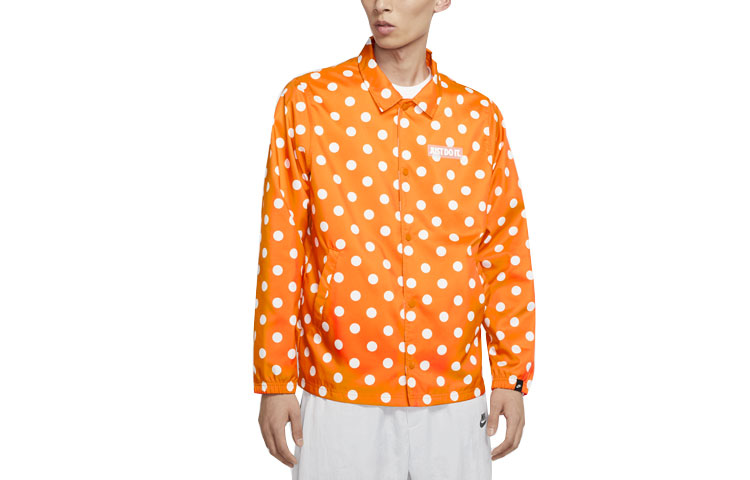 Nike Lightweight Windproof Polka Dot Athletic Jacket - Magma Orange CQ8924-812