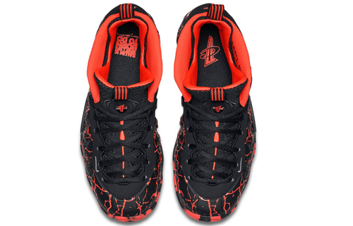 Lookbook Nike Foamposite One 爆裂紋 黑紅噴 低幫 復古籃球鞋 男女同款 黑紅