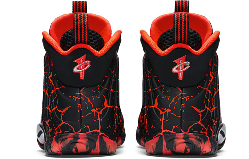 Shop Nike Foamposite One 爆裂紋 黑紅噴 低幫 復古籃球鞋 男女同款 黑紅