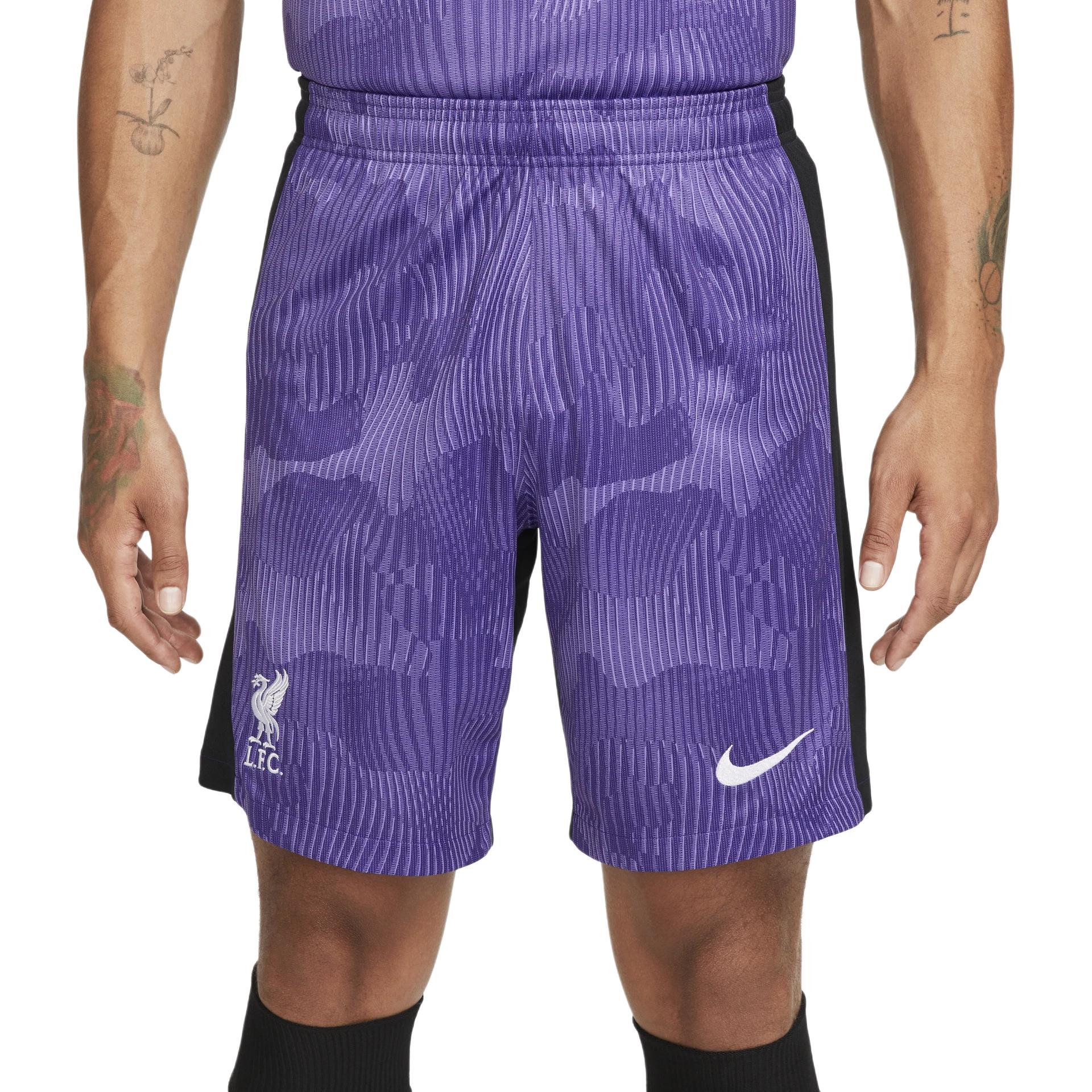 Nike Liverpool 23/24 Purple Training Football Pants with Gradient Logo Print. DX9828-567