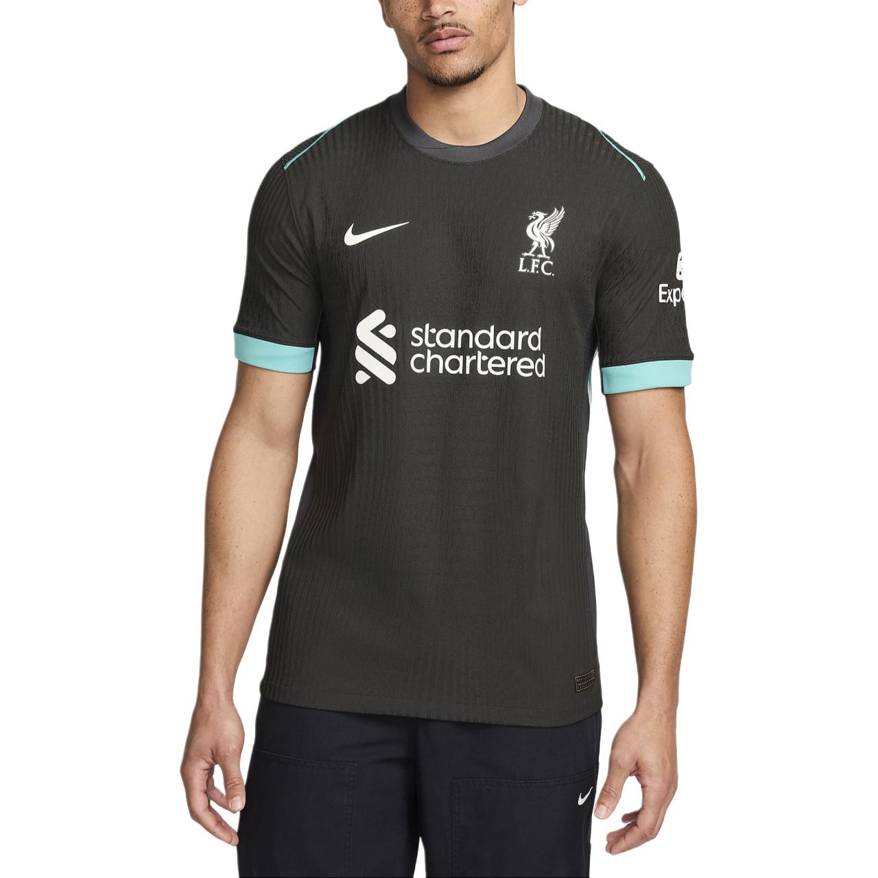 Order Nike Liverpool Dri-FIT ADV SS24 Jersi Bola Pendek Hitam Away. FN8761-322