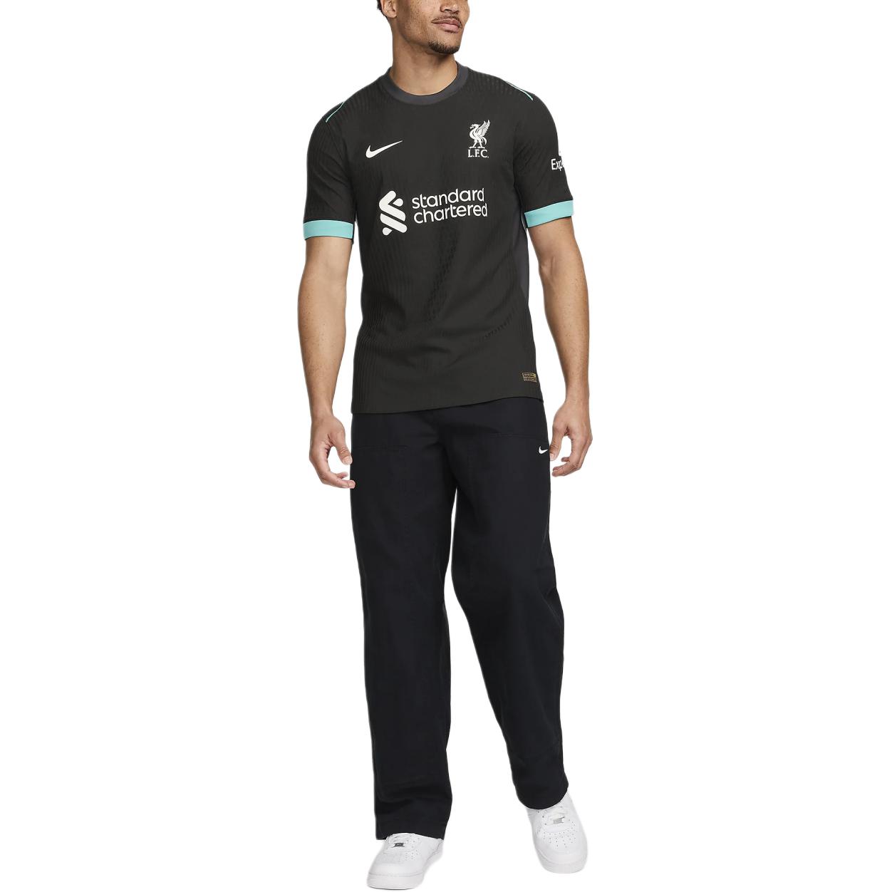 Shop Nike Liverpool Dri-FIT ADV SS24 Jersi Bola Pendek Hitam Away. FN8761-322