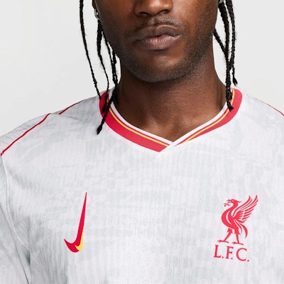 Nike Liverpool FC Dri-FIT ADV Retro V-Neck Jersi Bola Putih/Platinum/Hitam/Merah FQ2013-101 Details for Nike Liverpool FC Dri-FIT ADV Retro V-Neck Jersi Bola Putih/Platinum/Hitam/Merah FQ2013-101