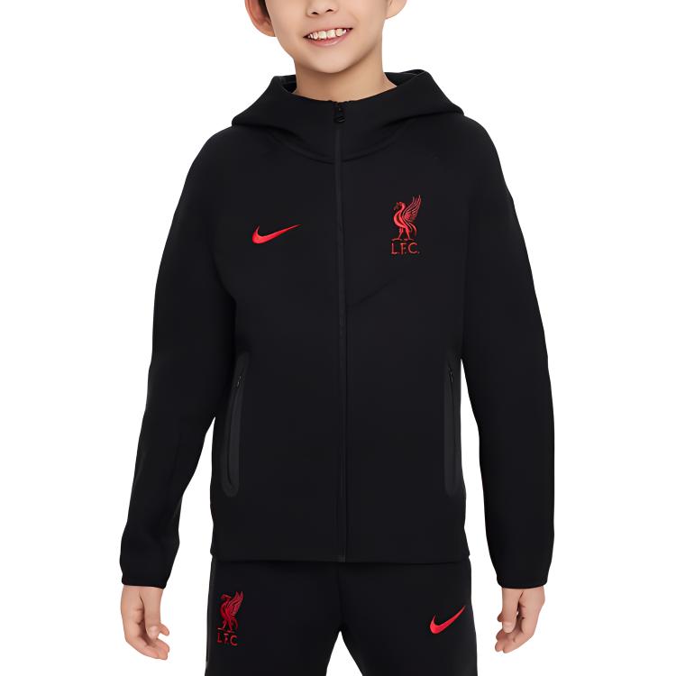 Nike Liverpool FC Tech Fleece Lightweight Hoodie Black Youth FN8502-010