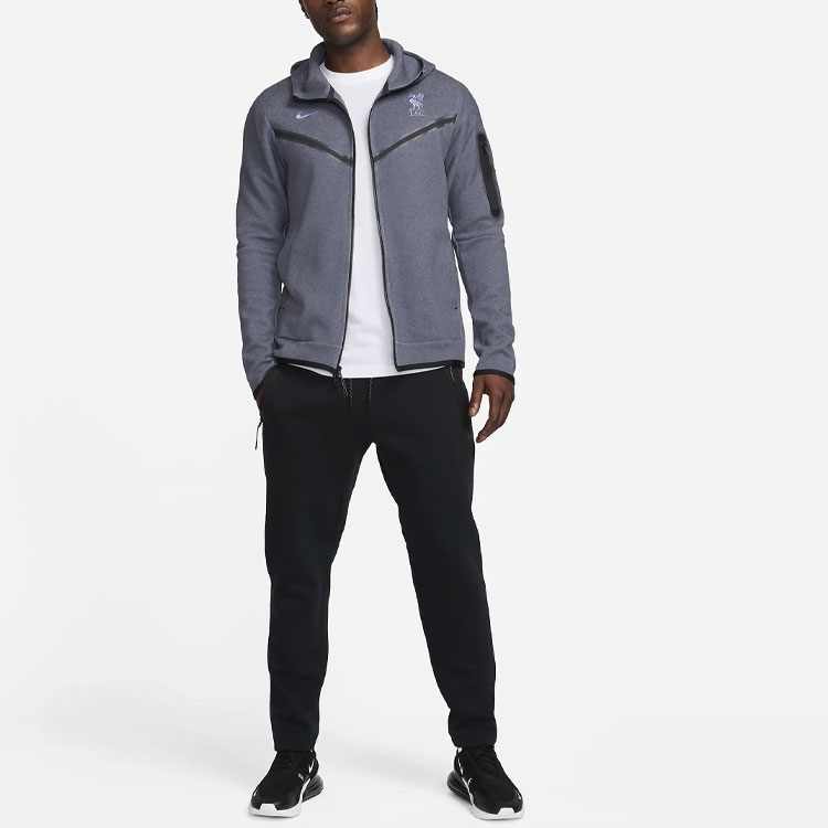 Shop Nike Liverpool FC Tech Fleece Windrunner Hoodie Ungu Space Jumper Sepak Bola FQ8015-015