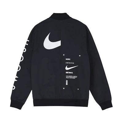 Nike Logo Black Woven Jacket Spring Casual Sportswear Gift DJ5368-010