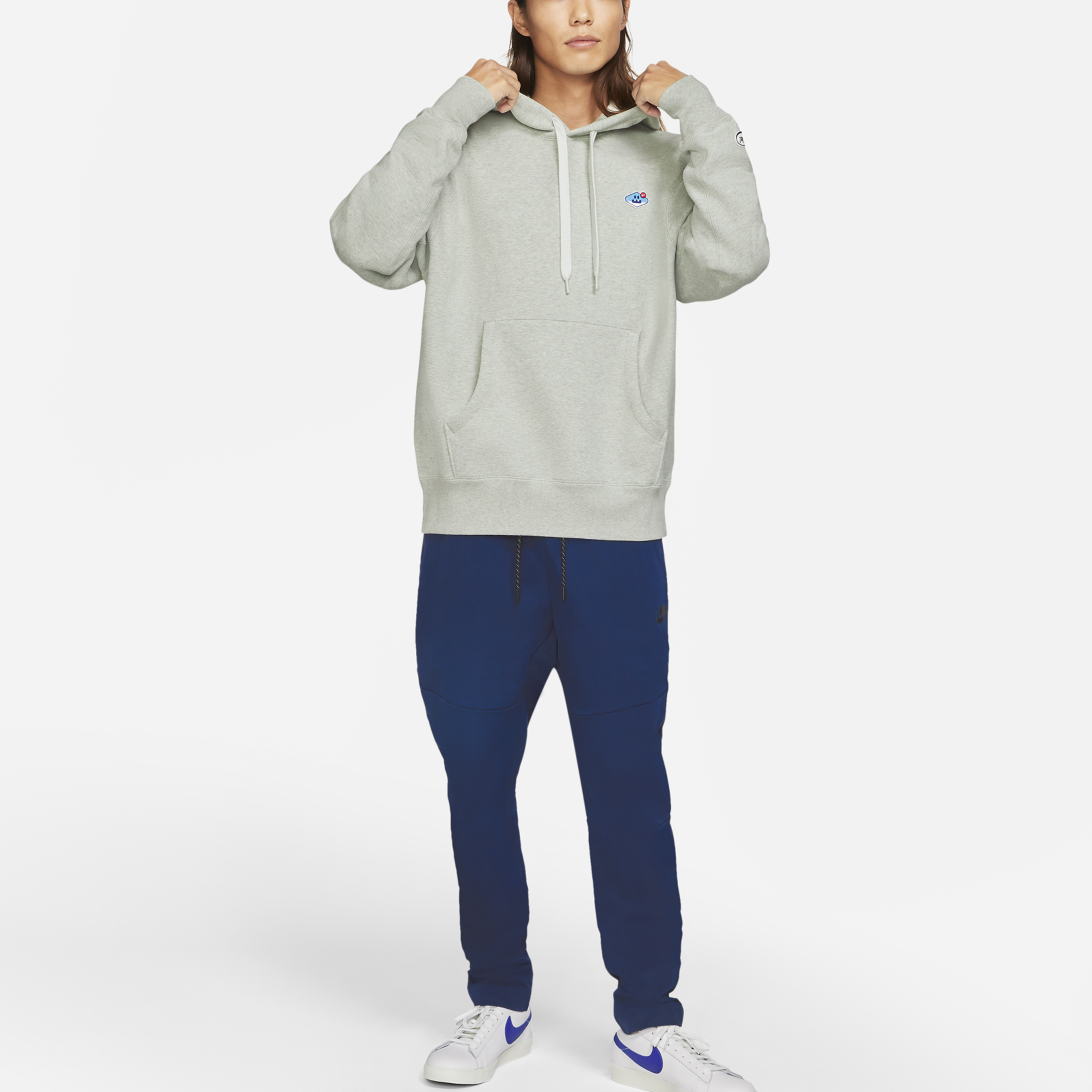 Details for Nike Logo Casual Sports Sweatshirt Grey CZ2338-050