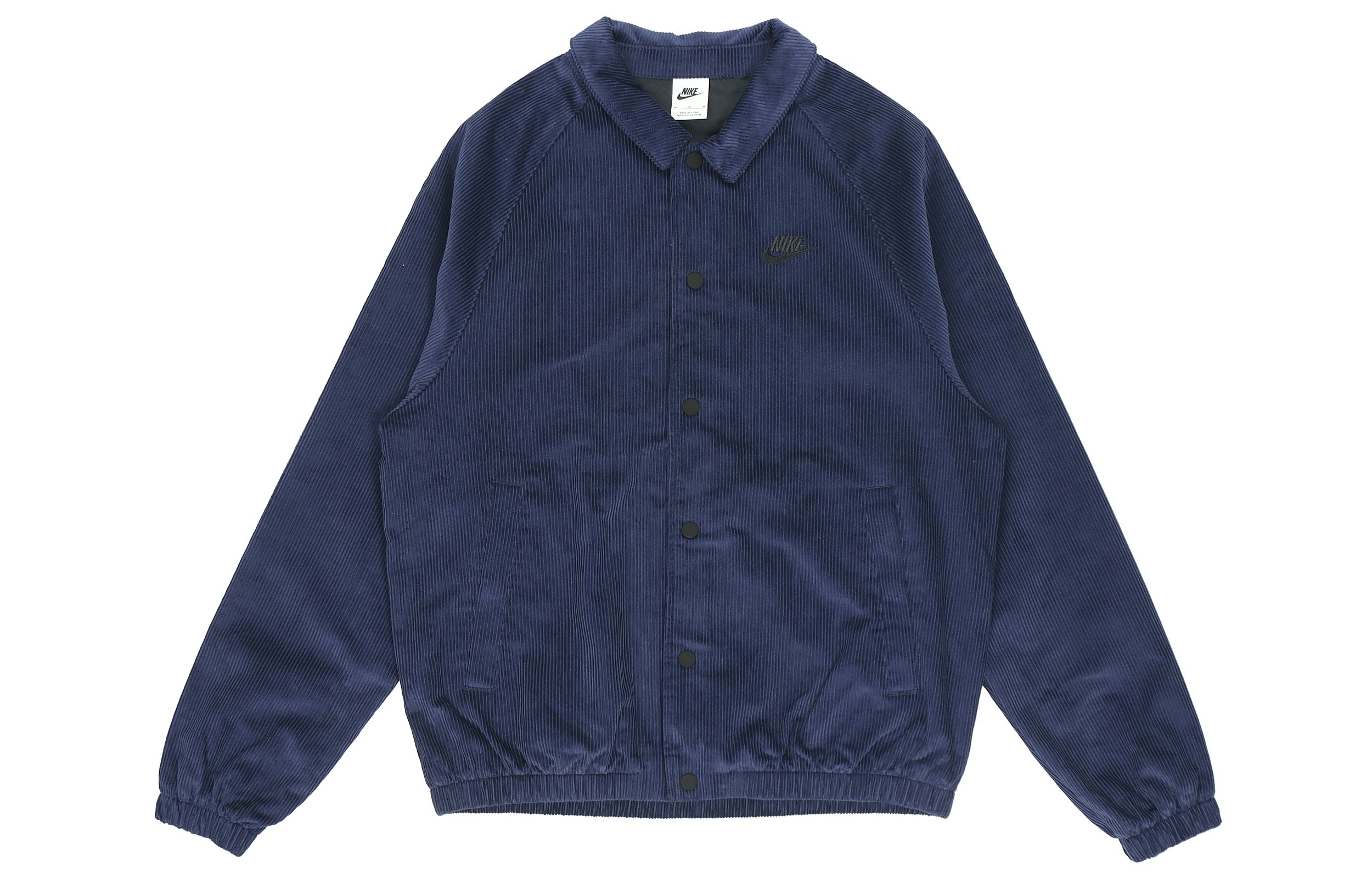 Nike Logo Corduroy Casual Jacket Navy Blue DO2323-410