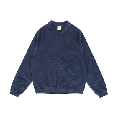 Nike Logo Corduroy Casual Jacket Navy Blue DO2323-410