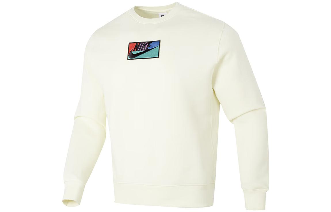 Nike Logo Crewneck Pullover Casual Long-Sleeve Sweatshirt FB8436-113