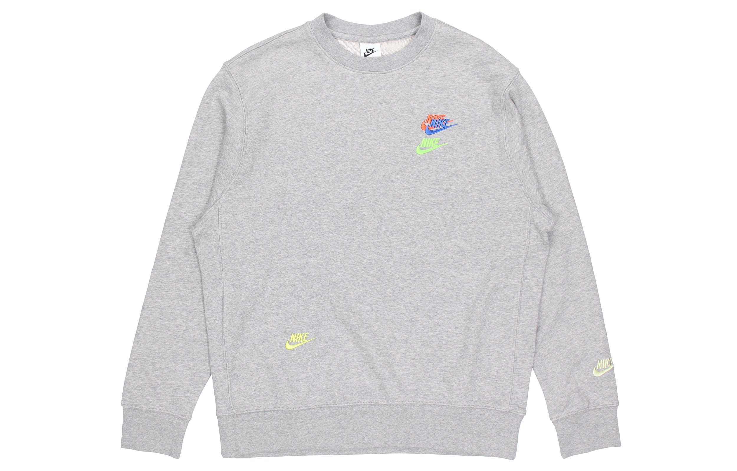 Nike Logo Crewneck Pullover Sweatshirt Spring Grey DJ6915-063