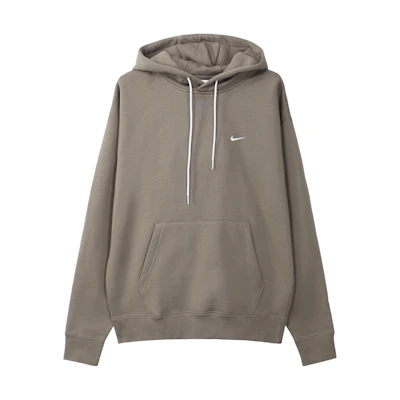 Nike Logo Embroidered Brown Fleece Pullover Winter Sweatshirt DA0316-040