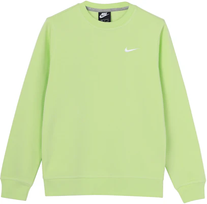 Nike Logo Embroidered Crewneck Pullover Sweatshirt Fluorescent Green 916609-383 Buy Nike Logo Embroidered Crewneck Pullover Sweatshirt Fluorescent Green 916609-383