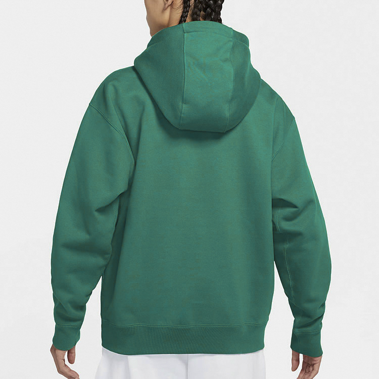 Nike Logo Embroidered Fleece Hoodie Green Winter Pullover DA0316-340 圖 5
