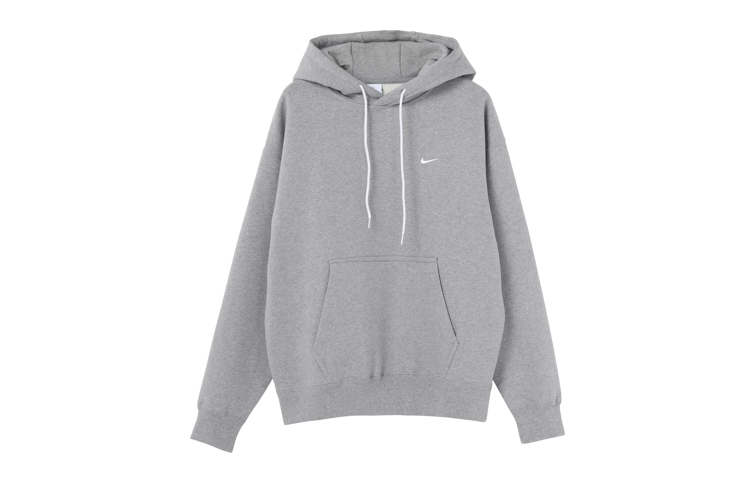 Nike Logo Embroidered Fleece Hoodie Winter Pullover Gray DA0316-063 圖 2