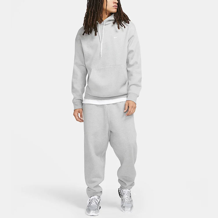 Nike Logo Embroidered Fleece Hoodie Winter Pullover Gray DA0316-063 圖 4