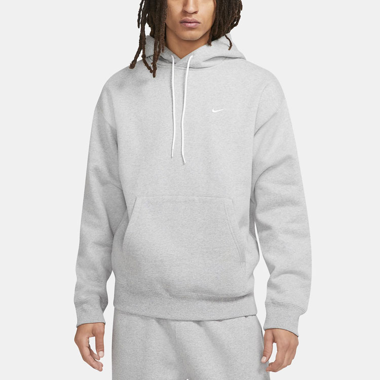 Nike Logo Embroidered Fleece Hoodie Winter Pullover Gray DA0316-063 圖 5