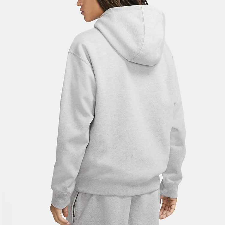 Nike Logo Embroidered Fleece Hoodie Winter Pullover Gray DA0316-063 圖 6