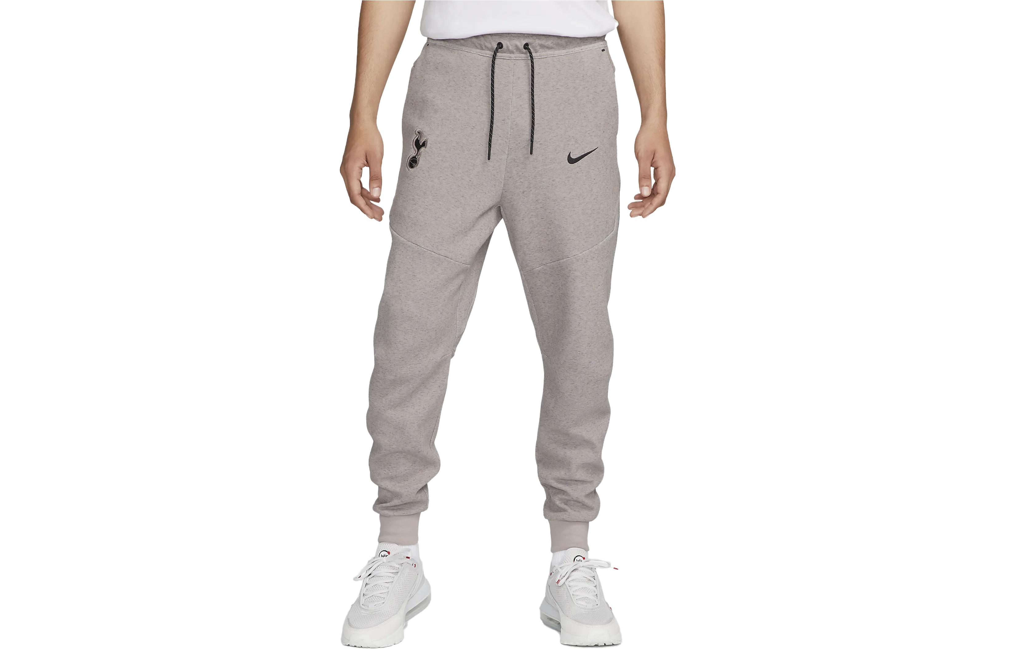 Nike Logo Embroidered Knit Joggers  Pants Taupe Grey FQ8023-272